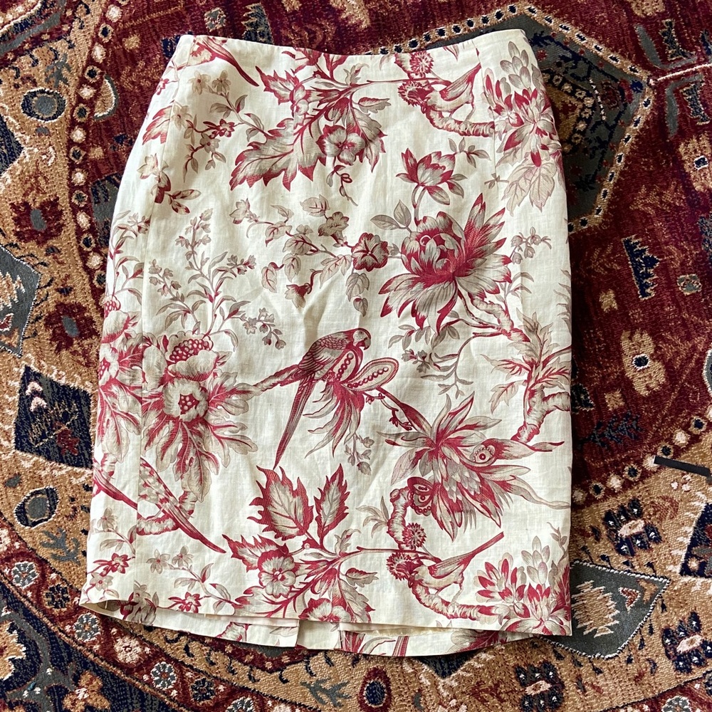 Silk Club Linen Midi Skirt